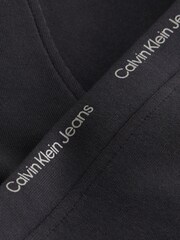 Calvin Klein Black 100% Cotton Logo Repeat Joggers - Image 3 of 3