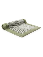 Christy Sage Portobello Stripe Bath Mat - Image 3 of 4