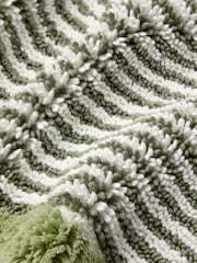 Christy Sage Portobello Stripe Bath Mat - Image 4 of 4