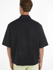 Черный - Рубашка на пуговицах Calvin Klein - Изображение 2 из 5