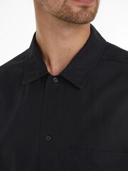 Черный - Рубашка на пуговицах Calvin Klein - Изображение 3 из 5