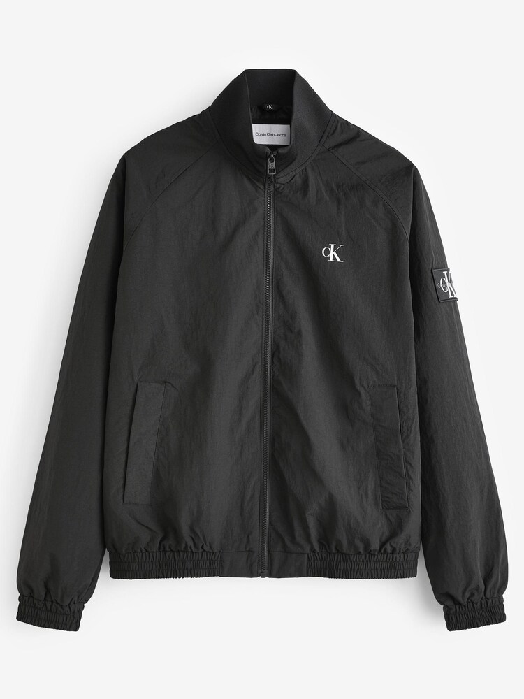Schwarz - Calvin Klein 100% Cotton Unpadded Logo Jacket - Bild 3 von 3