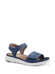 Hotter Blue Wide Fit Saunter Touch Buckle Fastener Sandals - Image 2 of 4