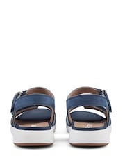 Hotter Blue Wide Fit Saunter Touch Buckle Fastener Sandals - Image 4 of 4