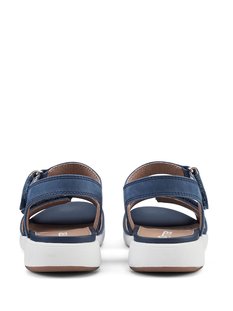 Hotter Blue Wide Fit Saunter Touch Buckle Fastener Sandals - Image 4 of 4