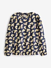 Navy Blue Birds 100% Cotton Long Sleeve Pyjamas - Image 5 of 7