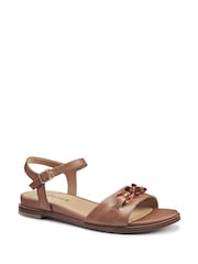 Hotter Tan Brown Wide Fit Modena Buckle Sandals - Image 1 of 4