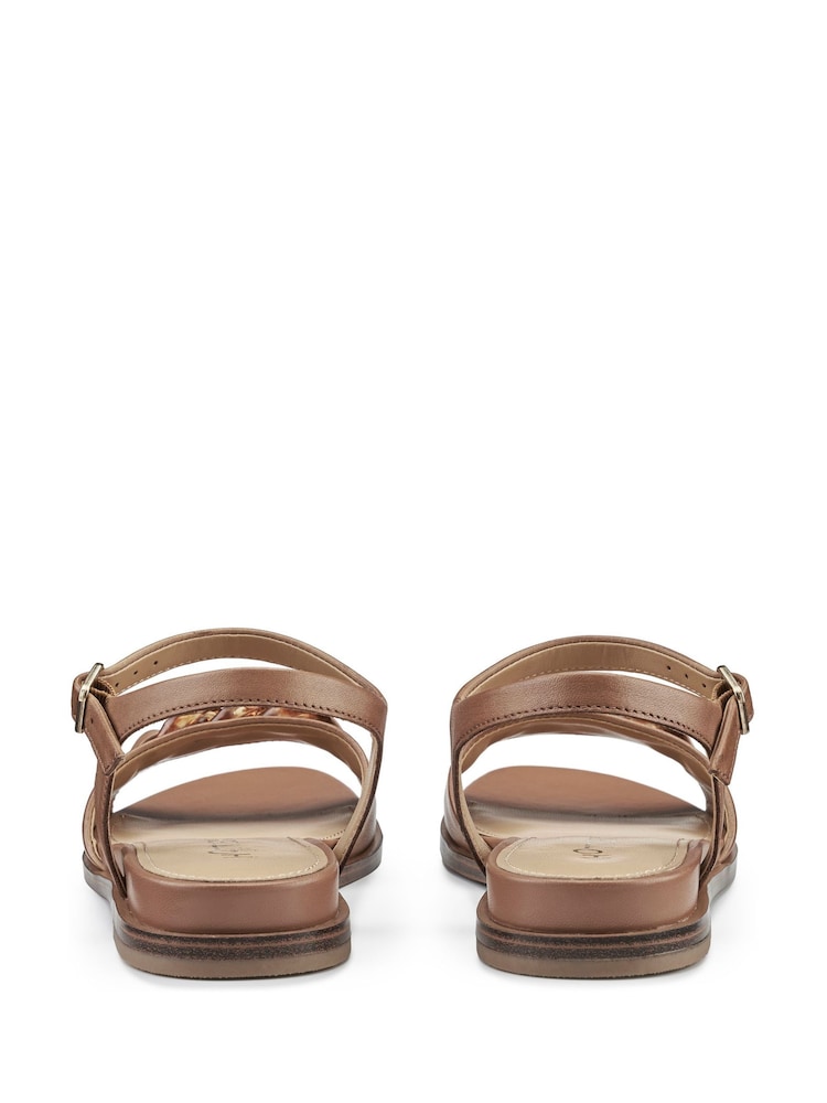 Hotter Tan Brown Wide Fit Modena Buckle Sandals - Image 2 of 4