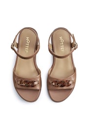 Hotter Tan Brown Wide Fit Modena Buckle Sandals - Image 3 of 4