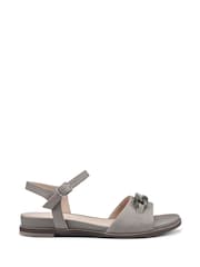 Hotter Grey Regular Fit Modena Buckle Sandals - Image 1 of 4