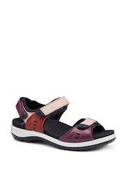 Rojo - Sandalias Hotter Walk II Touch Fastening Regular Fit - Imagen 2 de 4