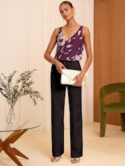 Love & Roses Red Animal V Neck V Back Woven Vest - Image 3 of 4