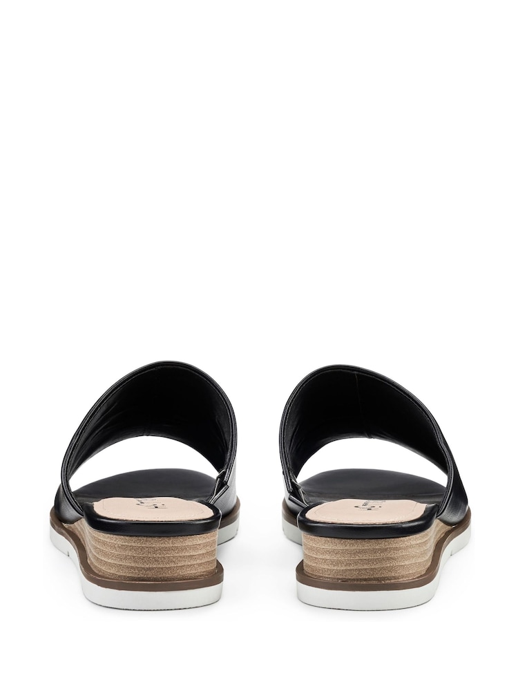 Hotter Black Regular Kos Slip-Ons Sandals - Image 4 of 4