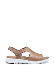 Hotter Brown Meander Touch Fastening Wide Fit Sandals - Image 1 of 4