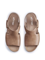 Hotter Brown Meander Touch Fastening Wide Fit Sandals - Image 4 of 4