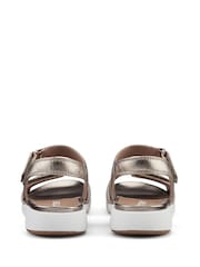Hotter Gold Regular Fit Saunter Touch Buckle Fastener Sandals - Image 4 of 4