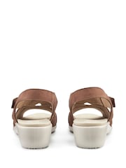 Hotter Tan Brown Wide Fit Isabelle Touch Fastening Sandals - Image 3 of 4