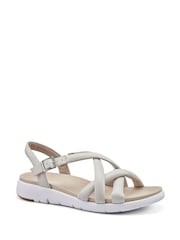 Hotter Cream Wide Fit Seek Touch Fastening Sandals - Image 2 of 4