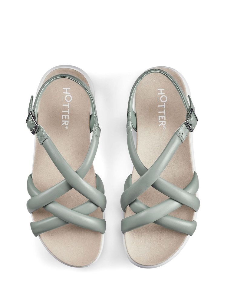 Hotter Green Regular Fit Seek Touch Fastening Sandals - Image 4 of 4