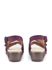 Hotter Purple Regular Fit Easy II Touch Fastening Buckle Sandals - Image 4 of 4