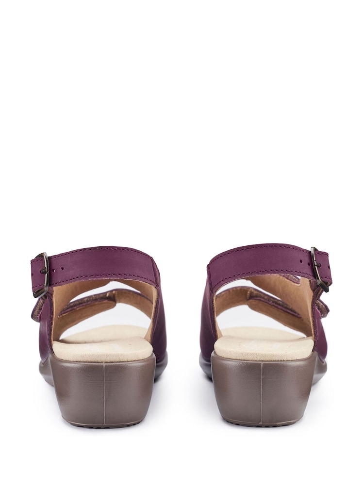 Hotter Purple Regular Fit Easy II Touch Fastening Buckle Sandals - Image 4 of 4