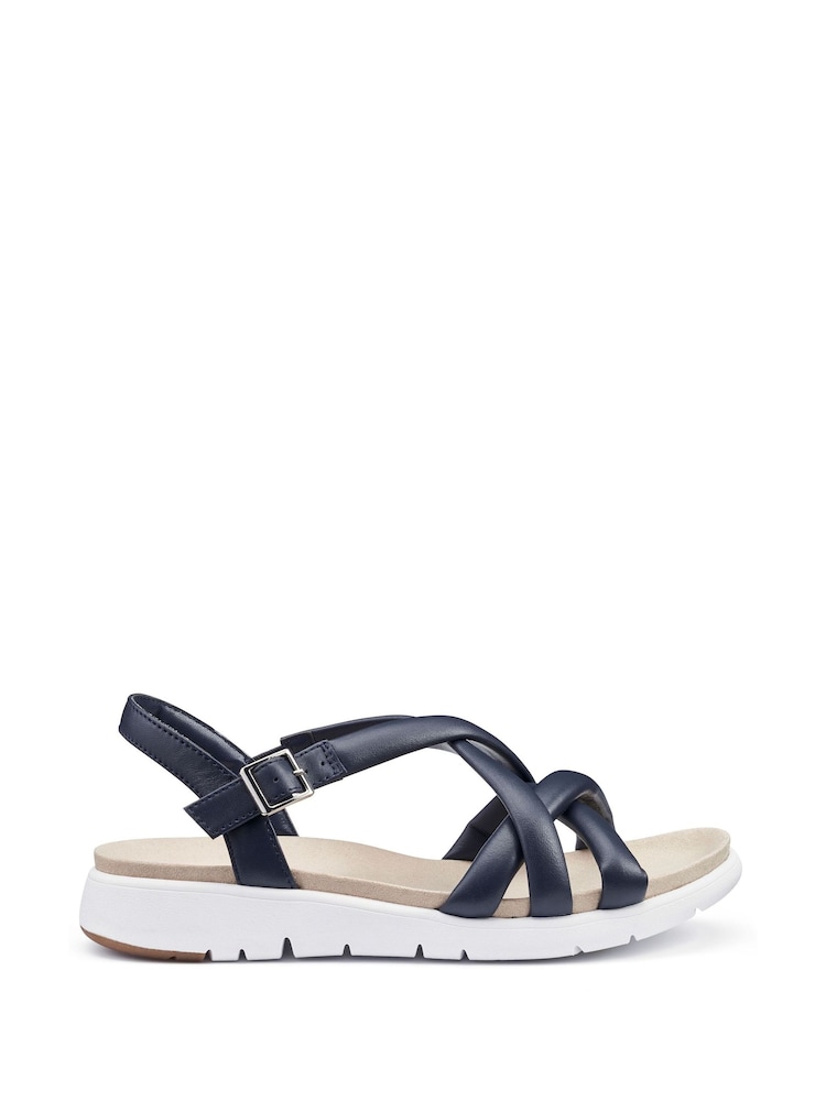 Hotter Blue Regular Fit Seek Touch Fastening Sandals - Image 1 of 3