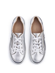 Hotter Silver Extra Wide Fit Chase II Lace up / Zip Trainers - Image 3 of 4