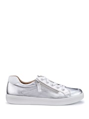 Hotter Silver Wide Fit Chase II Lace up / Zip Trainers - Image 1 of 4