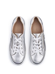 Hotter Silver Wide Fit Chase II Lace up / Zip Trainers - Image 4 of 4