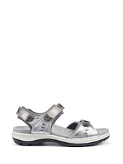 Hotter Grey Walk II Touch Fastening Wide Fit Sandals - Image 1 of 4