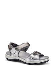 Hotter Grey Walk II Touch Fastening Wide Fit Sandals - Image 2 of 4