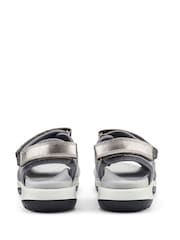 Hotter Grey Walk II Touch Fastening Wide Fit Sandals - Image 3 of 4