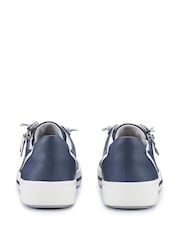 Hotter Navy Standard Fit Leo Lace-Up/Side Zip Trainers - Image 4 of 4
