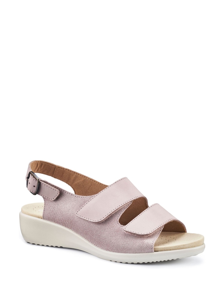 Hotter Pink Wide Fit Easy II Touch Fastening Buckle Sandals - Image 1 of 4