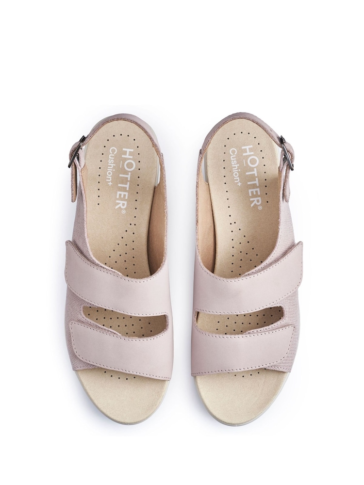 Hotter Pink Wide Fit Easy II Touch Fastening Buckle Sandals - Image 2 of 4