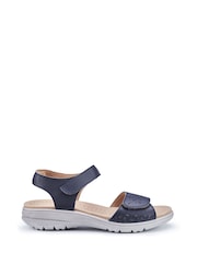 Hotter Blue Leah II Touch-Fastening Regular Fit Sandals - Image 1 of 4