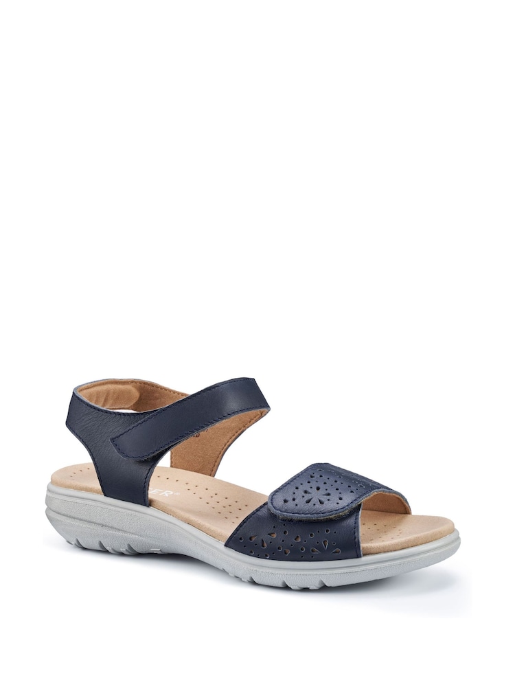 Hotter Blue Leah II Touch-Fastening Regular Fit Sandals - Image 2 of 4