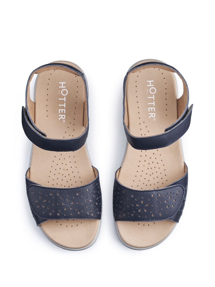 Hotter Blue Leah II Touch-Fastening Regular Fit Sandals - Image 4 of 4