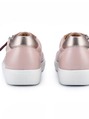 Hotter Pink Extra Wide Fit Chase II Lace up / Zip Trainers - Image 4 of 4