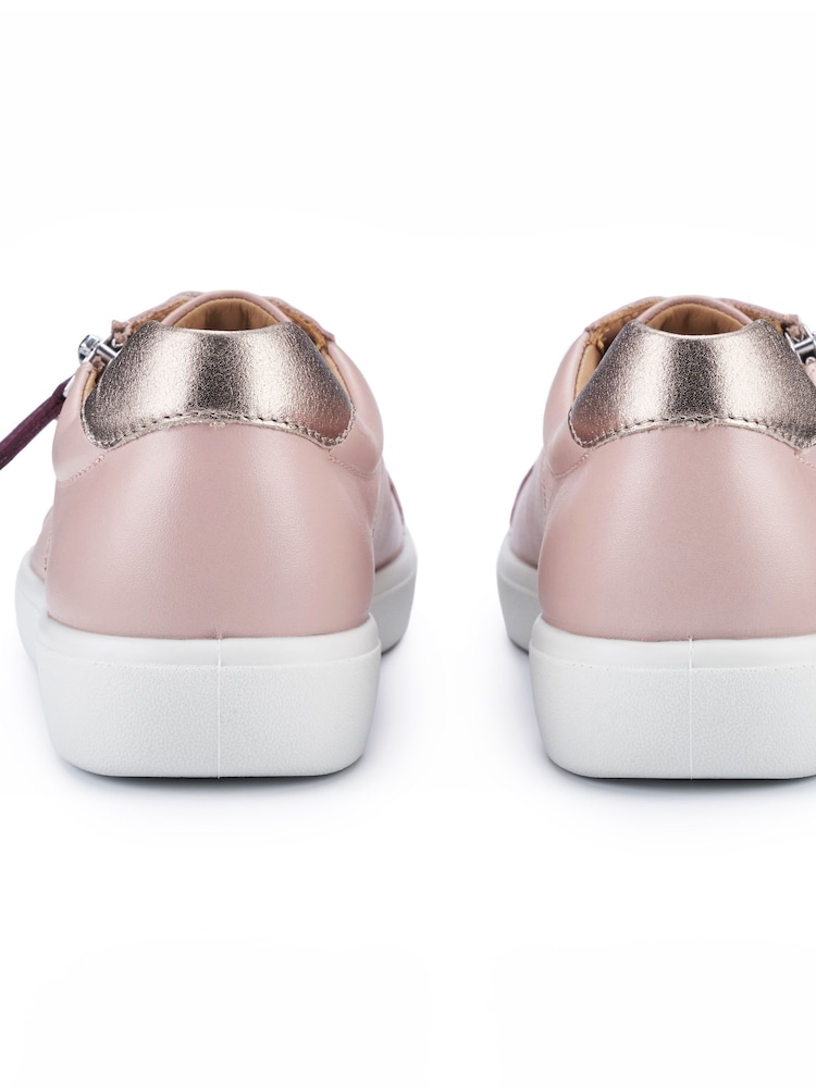 Hotter Pink Extra Wide Fit Chase II Lace up / Zip Trainers - Image 4 of 4