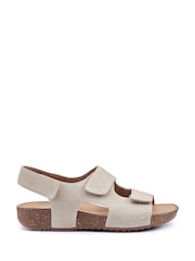 Hotter Natural Wide Fit Explore Touch Fastening Sandals - Image 1 of 4