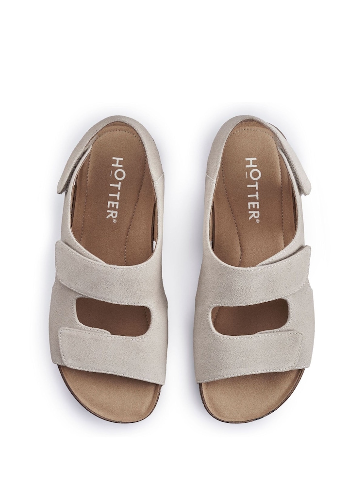 Hotter Natural Wide Fit Explore Touch Fastening Sandals - Image 4 of 4