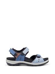 Hotter Blue Walk II Touch Fastening Wide Fit Sandals - Image 1 of 3