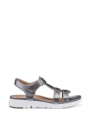 Hotter Silver Strive Touch Fastening Sandals - Image 1 of 4