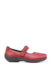 Hotter Red Wide Fit Shake II Touch Fastening Leather Shoes - Image 1 of 4
