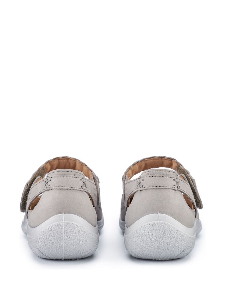 Gris - Zapatos de horma ancha con velcro Quake II de Hotter - Imagen 4 de 4