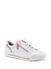 Hotter White Standard Fit Leo Lace-Up/Side Zip Trainers - Image 2 of 4