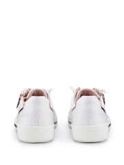 Hotter White Standard Fit Leo Lace-Up/Side Zip Trainers - Image 4 of 4