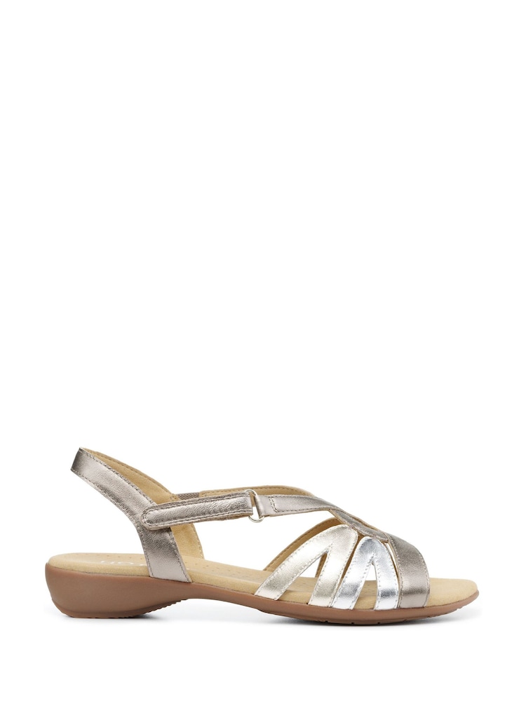 Hotter Silver Flare Touch Fastening Sandals - Image 1 of 4