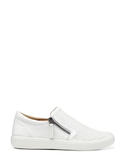 Hotter White Extra Wide Fit Daisy Slip-On Zip Shoes - Image 1 of 4